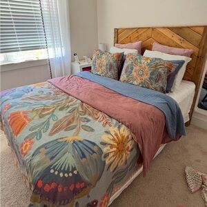 NATURAL LIFE Floral Duvet Cover and 2 Matching Shams